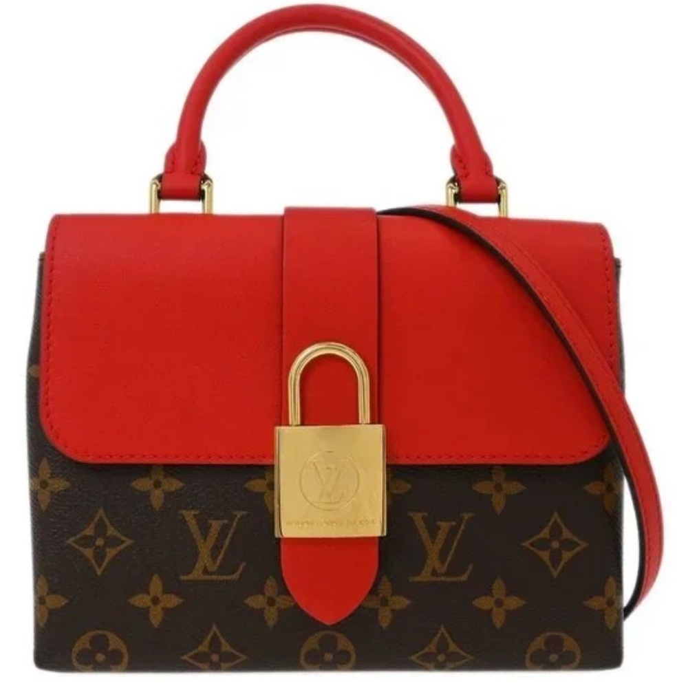 Louis Vuitton Monogram Canvas & Coquelicot Red Locky BB Satchel/Shoulder Bag EUC